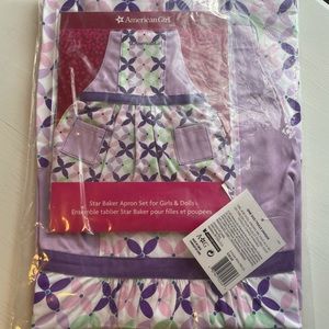 NWT American girl star apron set